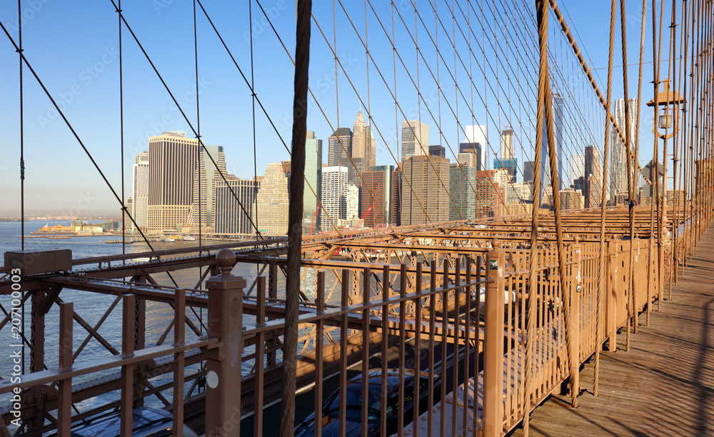 Fototapeta premium New York, Brooklyn bridge, United Statef of America