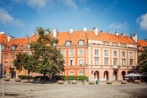 Obraz na płótnie Warsaw old town street, Poland w salonie
