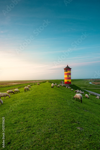 A beautiful lighthouse on the East Frisian coast