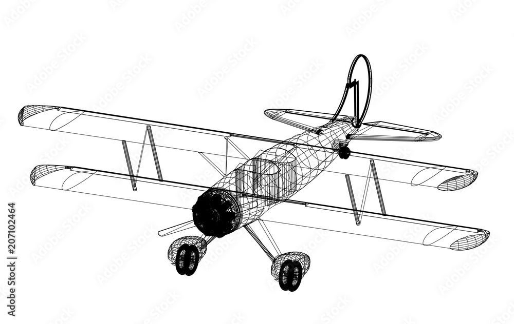 Airplane Architect blueprint - isolated Airplane Architect blueprint - isolated