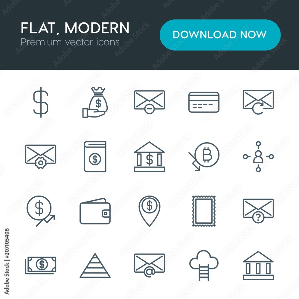 Modern Simple Set of business, money, email Vector outline Icons. Contains such Icons as success, options, banking, building, currency and more on white background. Fully Editable. Pixel Perfect Modern Simple Set of business, money, email Vector outline Icons. Contains such Icons as success, options, banking, building, currency and more on white background. Fully Editable. Pixel Perfect