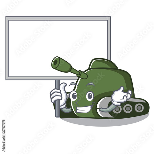 Bring board tank character cartoon style