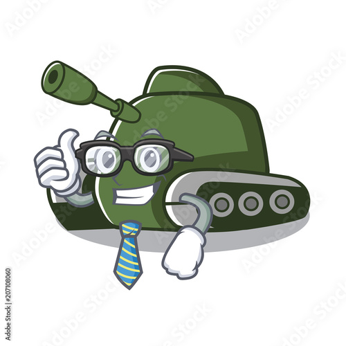 Businessman tank character cartoon style photo