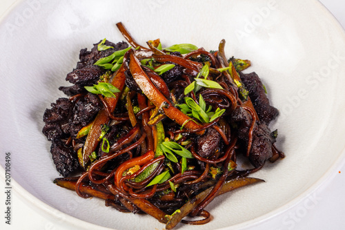 Soba with chicken