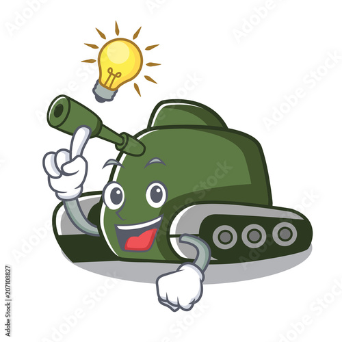 Have an idea tank mascot cartoon style
