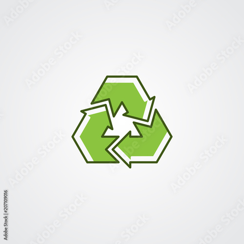 Recycle logo or icon vector design