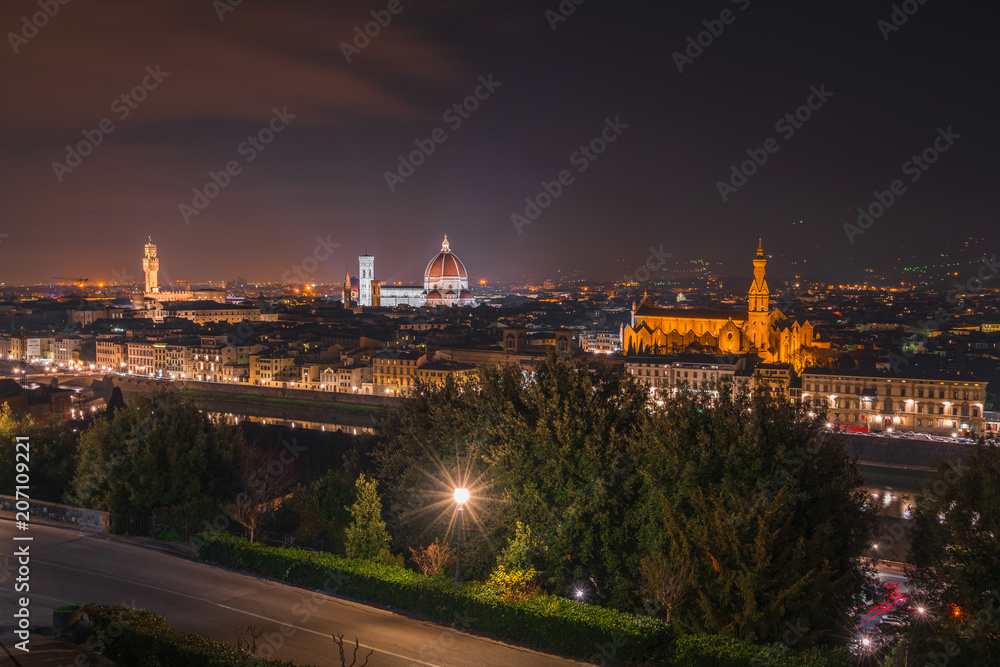 View of  Florence city at night
