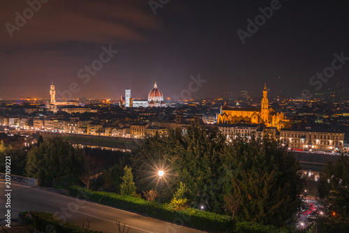 View of Florence city at night 