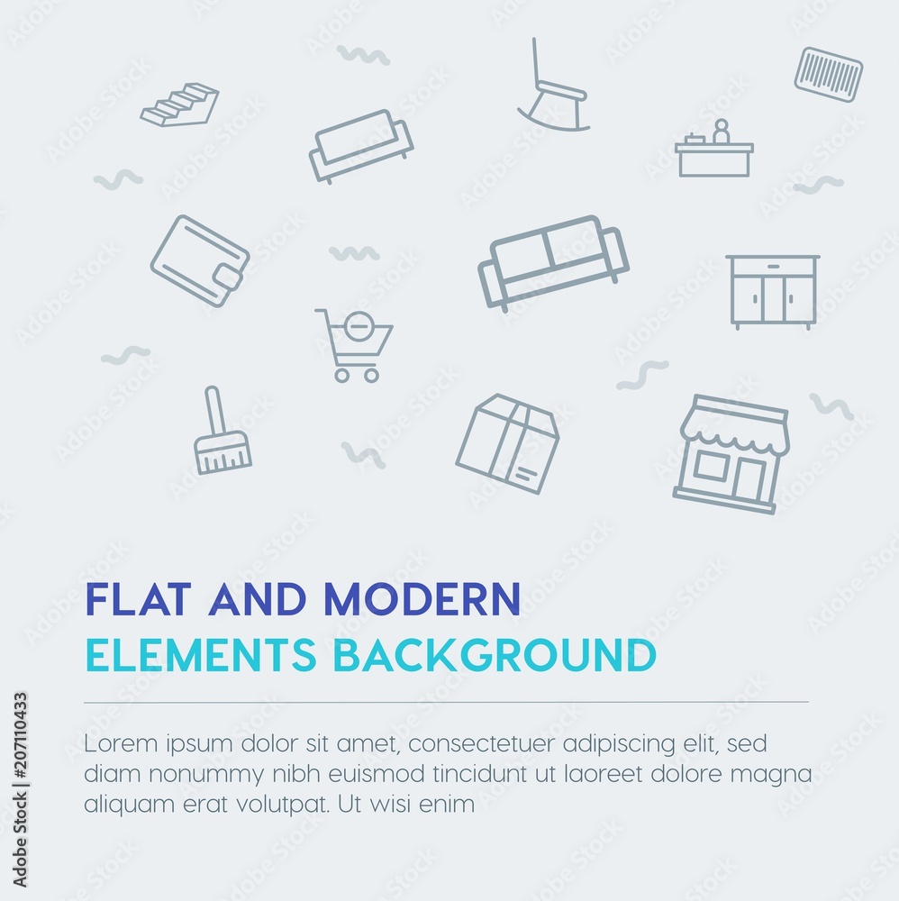 shopping, furniture, housekeeping outline vector icons and elements background concept on grey background.Multipurpose use on websites, presentations, brochures and more shopping, furniture, housekeeping outline vector icons and elements background concept on grey background.Multipurpose use on websites, presentations, brochures and more