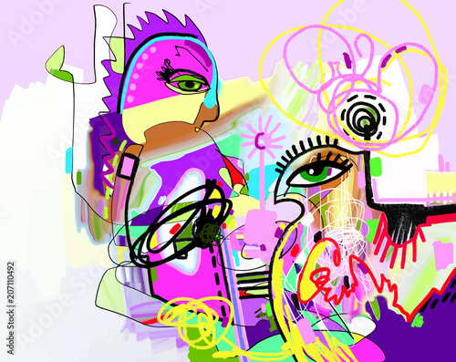 original digital contemporary art composition