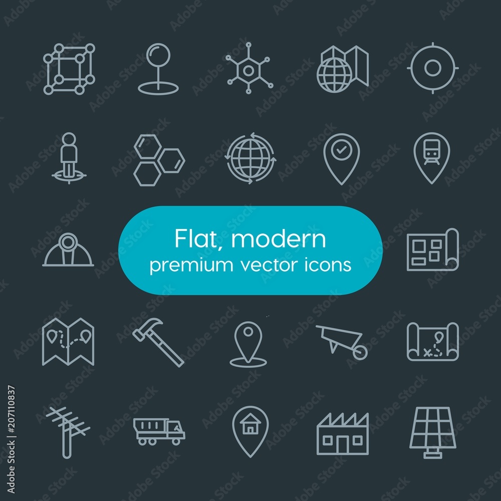 Modern Simple Set of industry, science, location Vector outline Icons. Contains such Icons as chemistry, truck, location, city, house and more on dark background. Fully Editable. Pixel Perfect. Modern Simple Set of industry, science, location Vector outline Icons. Contains such Icons as chemistry, truck, location, city, house and more on dark background. Fully Editable. Pixel Perfect.