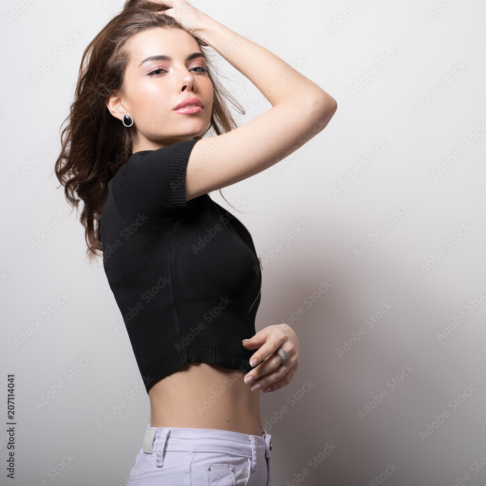 Fototapeta premium Young beautifull woman studio portrait.
