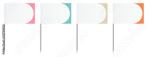 4 Flag Pins Rounded White/Retro