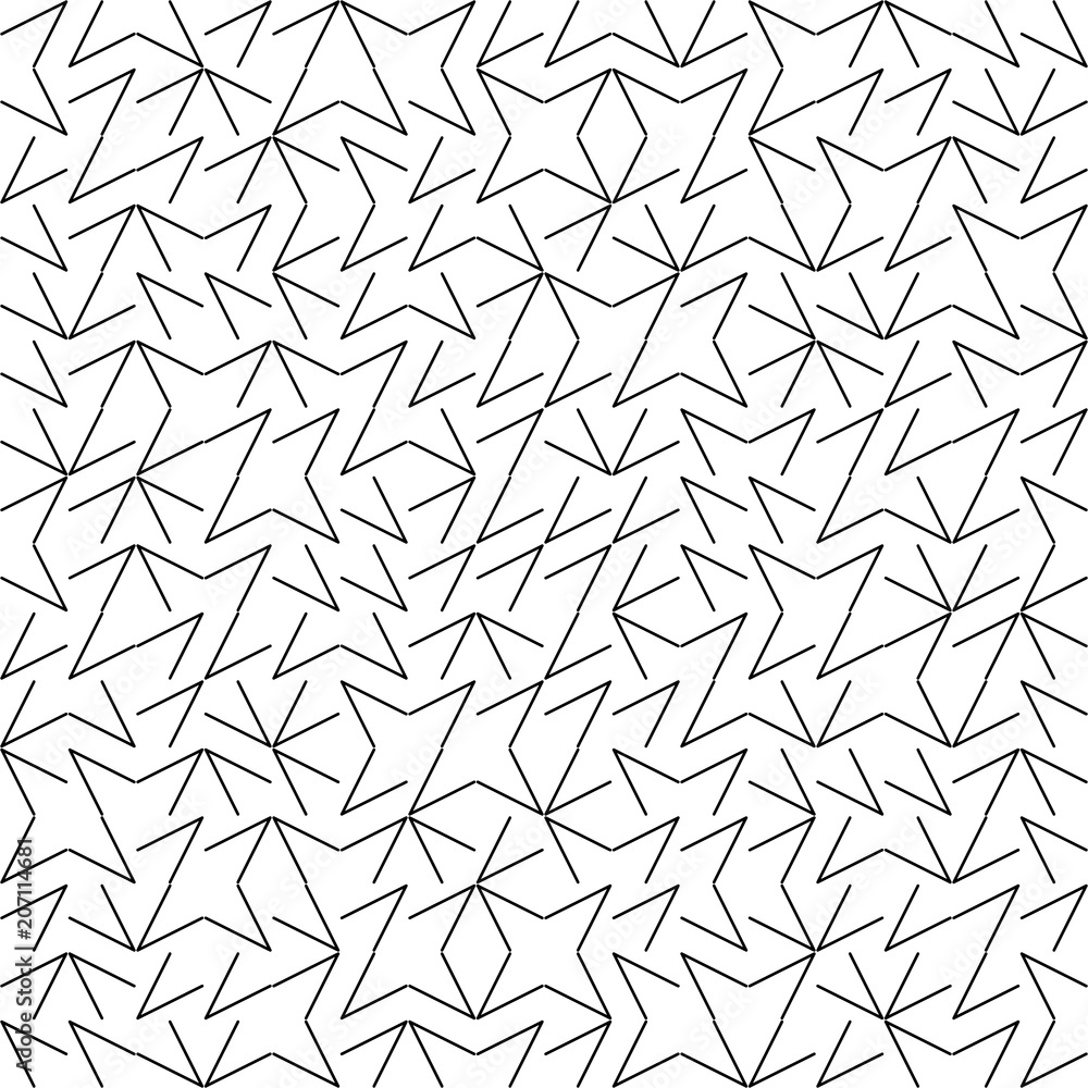 Vector Seamless Geometry Truchet Pattern