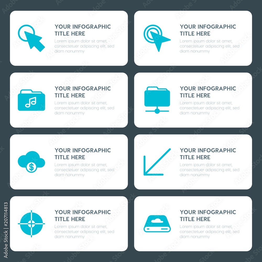 Flat cloud and networking, arrows, folder, cursors infographic timeline template for presentations, advertising, annual reports Flat cloud and networking, arrows, folder, cursors infographic timeline template for presentations, advertising, annual reports
