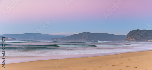 Hazy Pink Sunrise Seascape © Merrillie