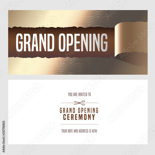 Grand opening vector illustration, invitation
