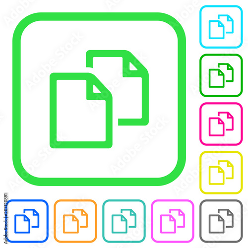 Copy document vivid colored flat icons