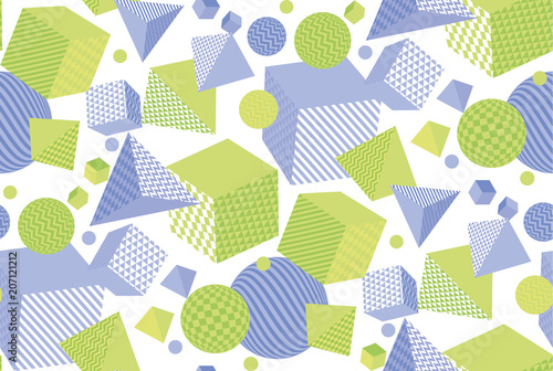 Abstract pale color geometr...