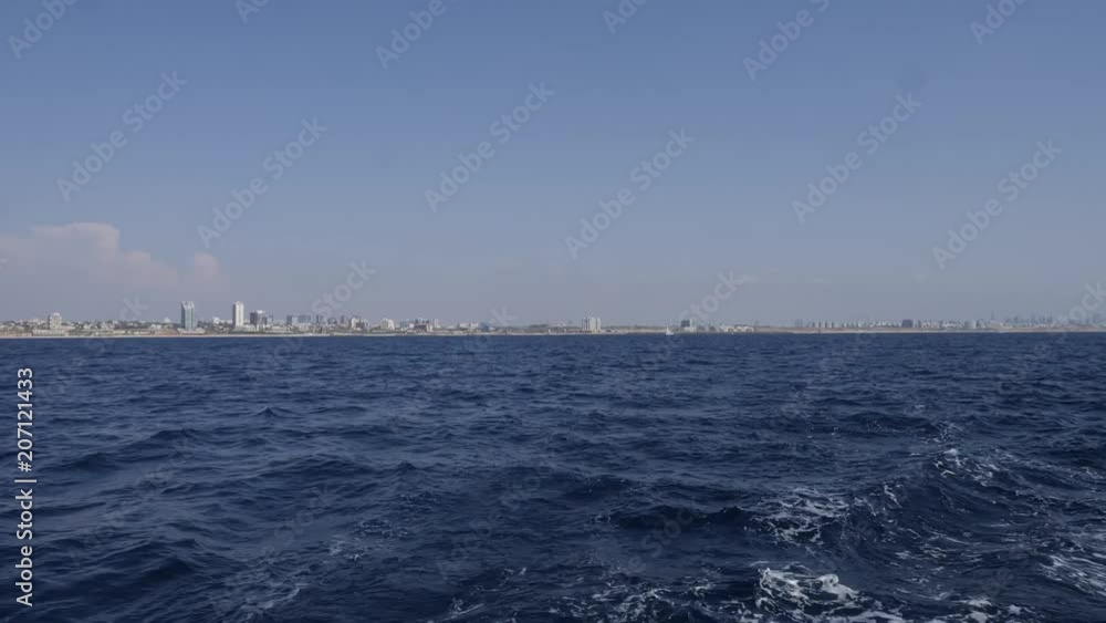 Mediterranean coastline Herzliya from the sea Mediterranean coastline Herzliya from the sea