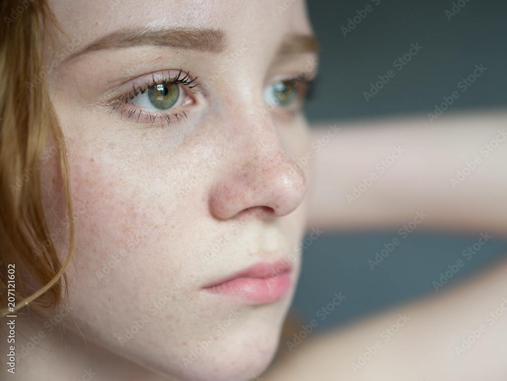 Naklejka premium Woman face