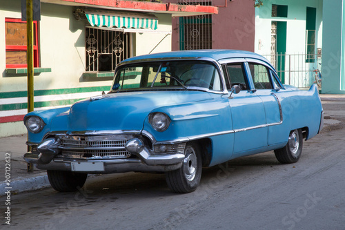 Toller blauer Oldtimer auf Kuba (Karibik) © Bittner KAUFBILD.de