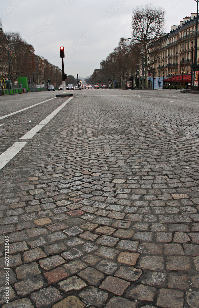 Stoned street of Paris, Europe