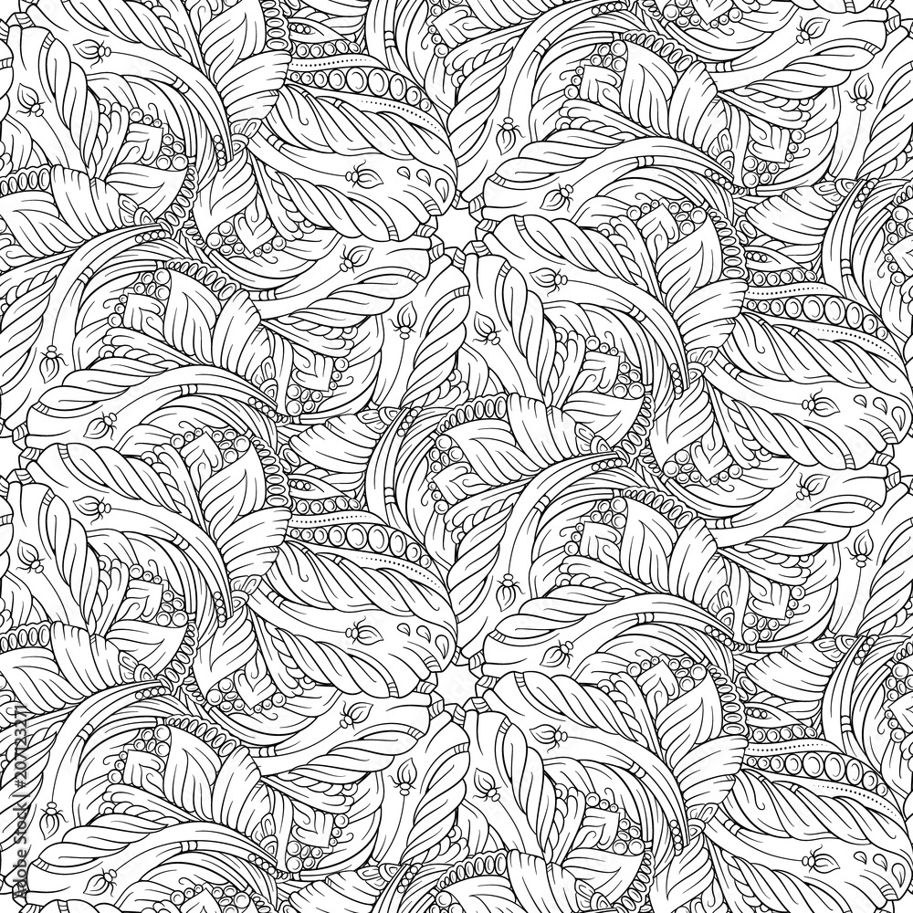 Black and white abstract ethnic seamless pattern. Black and white abstract ethnic seamless pattern.