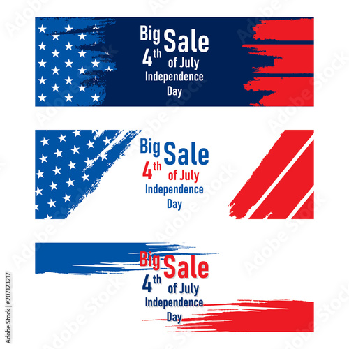 independence day of USA sale banner design