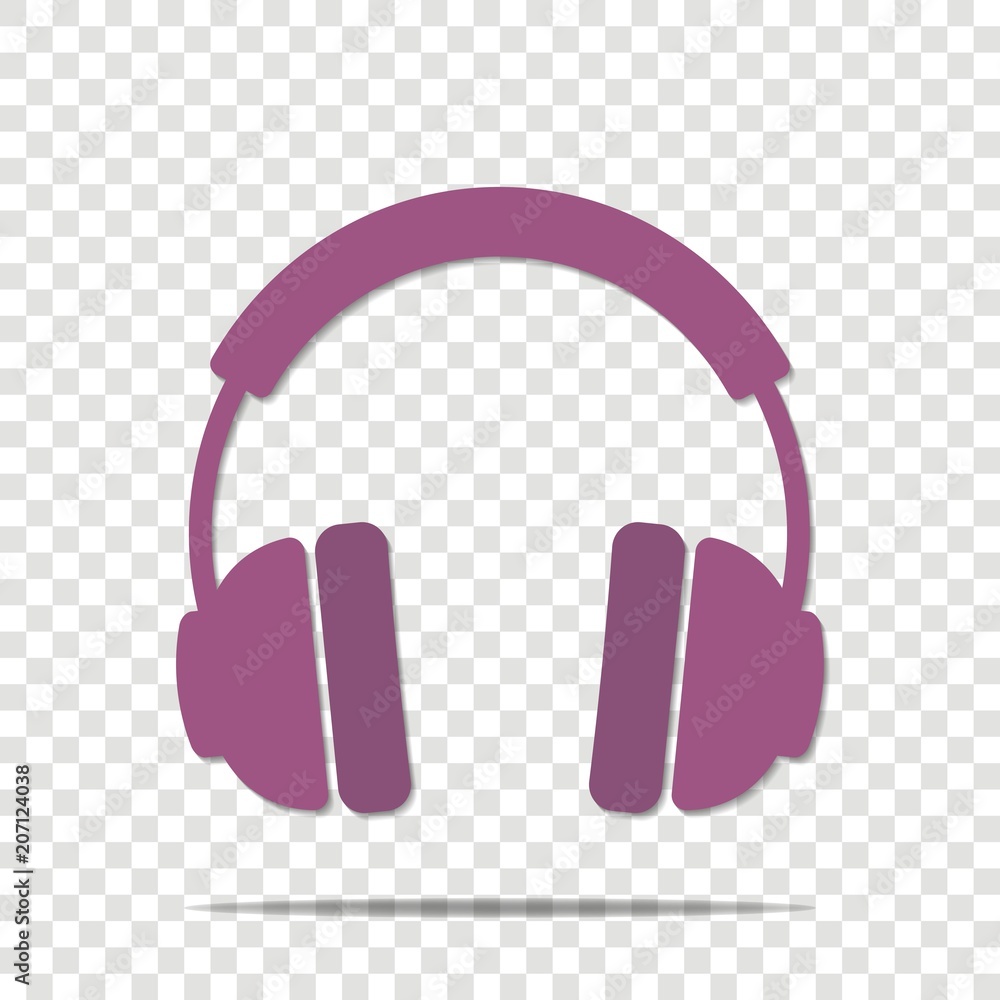 Headphones vector icon. Flat headphones icon. Headphones vector icon. Flat headphones icon.