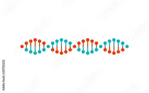 Dna Structure Colorful Poster Vector Illustration