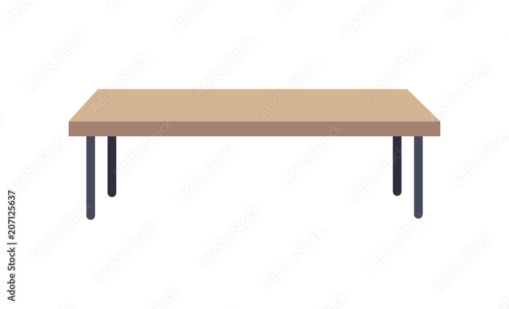 Rectangular Shaped Table, Vector Illustration Rectangular Shaped Table, Vector Illustration