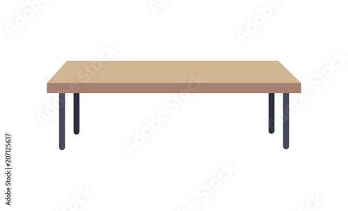Rectangular Shaped Table, Vector Illustration