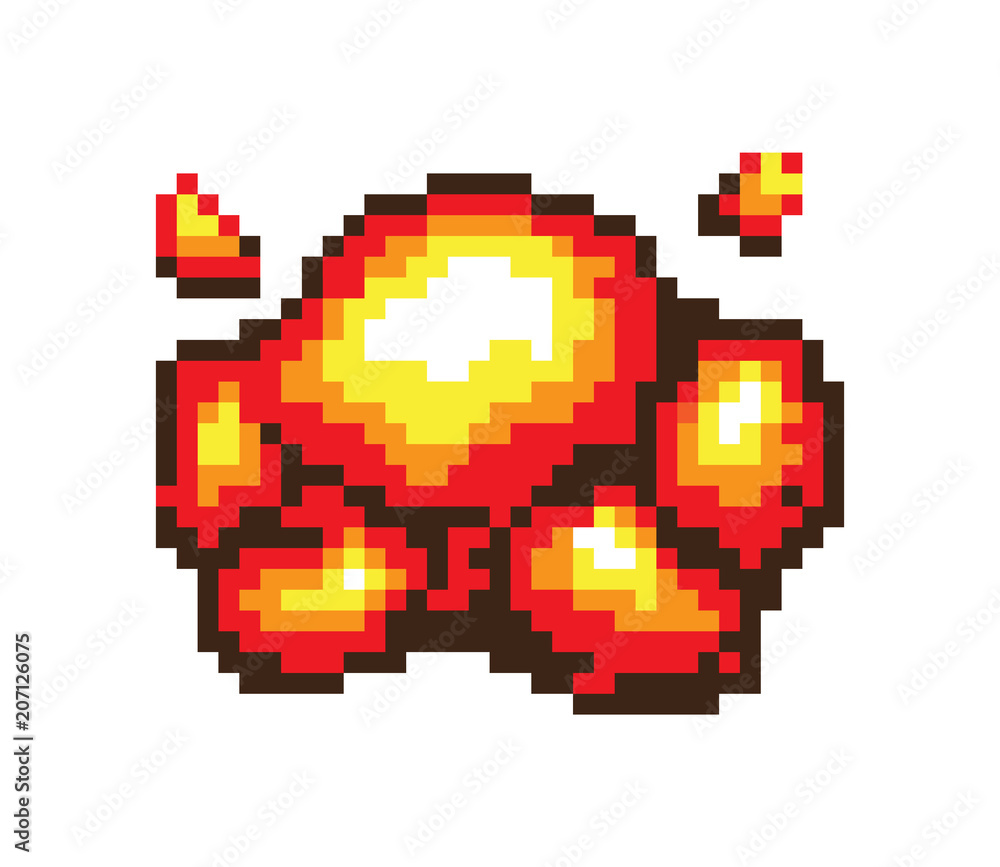 Obraz premium Pixel Explosion Banner, Color Vector Illustration