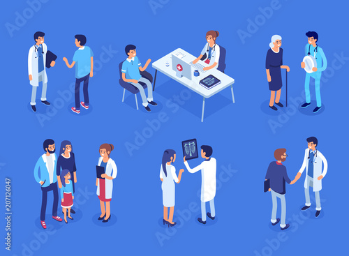 Doctor and patients