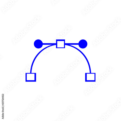 Pen tool thin line, vector icon