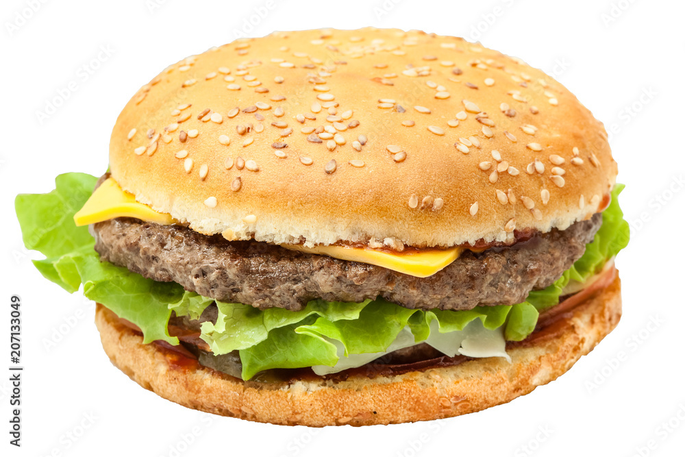 Kingsize burger with beef chops Kingsize burger with beef chops