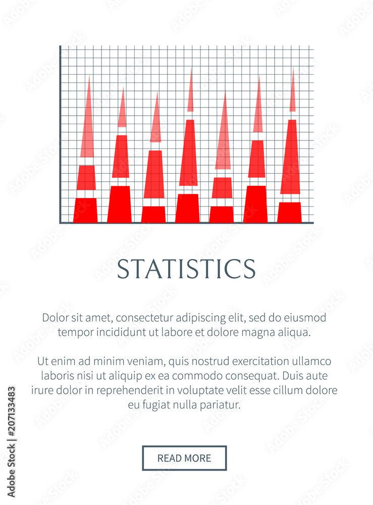 Statistics Web Page and Text Vector Illustration Statistics Web Page and Text Vector Illustration