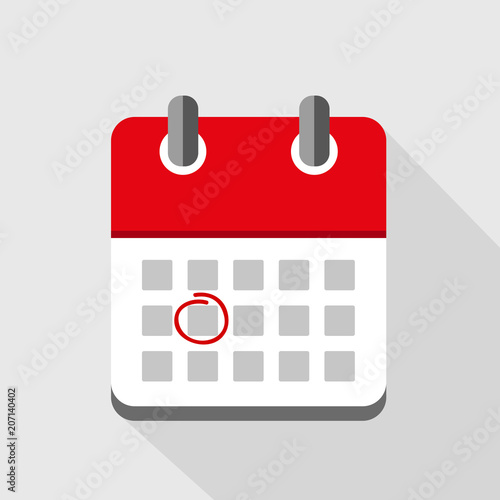 wichtigen termin einkreisen im roten kalender