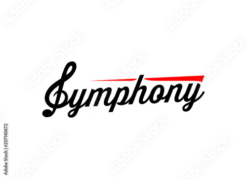 Symphony Emblem for Music company, studio, store, school, orchestra