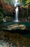 The basins of the Aigrettes and Cormoran waterfall in Saint-Gilles, Reunion Island