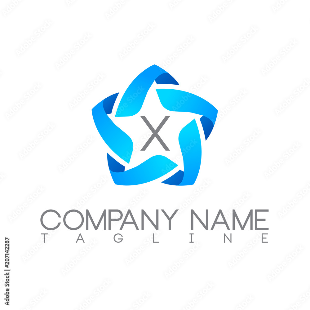 Fototapeta premium STAR MODERN LOGO TEMPLATE