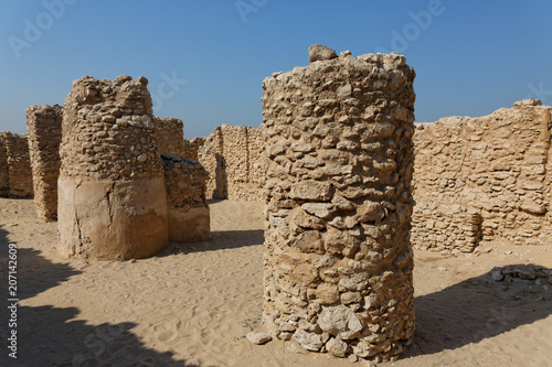 Kingdom of Bahrain. K  nigreich Bahrain. Saar archaeological site. Die Ruinen von Saar.