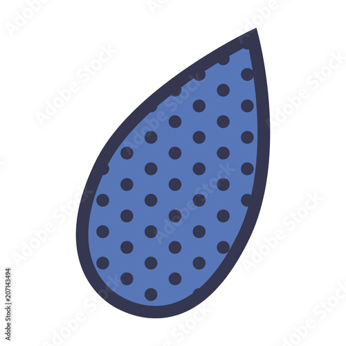 Pop art drop isolated on the white background.