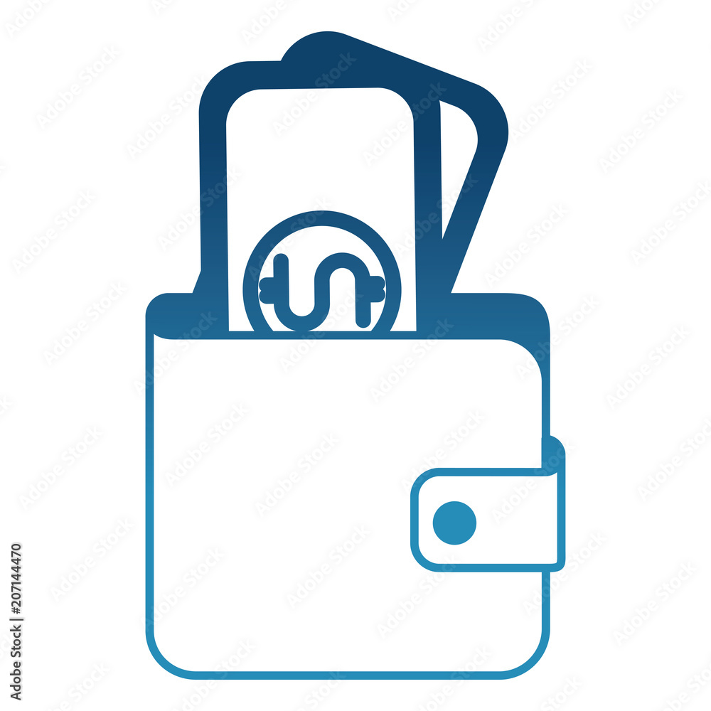 wallet money with bill dollar isolated icon vector illustration design wallet money with bill dollar isolated icon vector illustration design