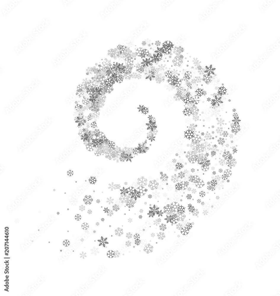 Snowflakes twisted in vortex Snowflakes twisted in vortex