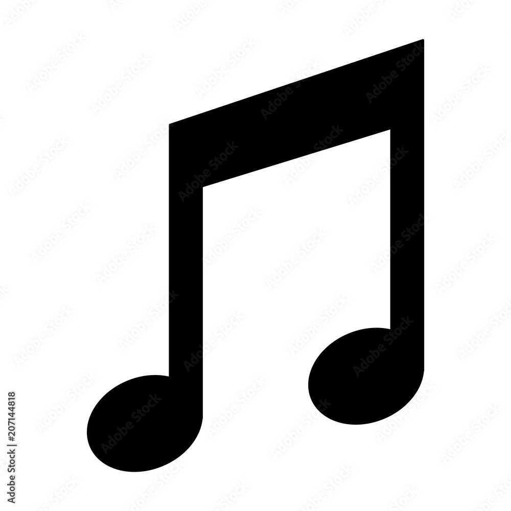 music note melody song image vector illustration black and white music note melody song image vector illustration black and white