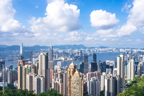 Photography city skyline in hongkong china