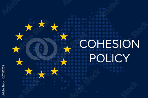 Cohesion policy concept on european union map