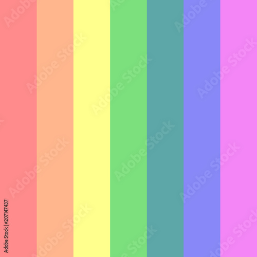 Dull rainbow colors in retro style. Vector illustration